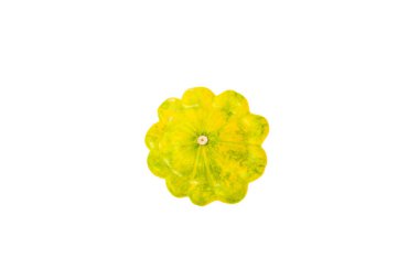 Pattypan zucchini isolated on white background. squash. Fresh organic pattypan squashes on background. Vegan. Farmer's Market. Patisson. clipart