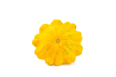 Pattypan zucchini isolated on white background. squash. Fresh organic pattypan squashes on background. Vegan. Farmer's Market. Patisson. clipart