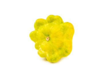 Pattypan zucchini isolated on white background. squash. Fresh organic pattypan squashes on background. Vegan. Farmer's Market. Patisson. clipart