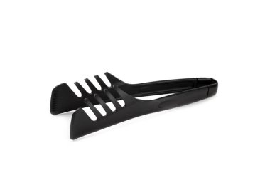 Mutfak aletleri. Mutfak aletleri beyaz arka planda izole edildi. Pankart tasarımı. Mutfak aletleri. Yemek hazırlama aletleri. Patalolar, et maşaları ve kaşıklar..