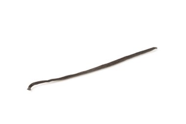 Beyaz arka planda izole edilmiş vanilya kabukları. Vanilya çiçekleri ve tohumlar. Vanilyalı fasulye. Hamur işleri ve tatlılar için baharatlı baharat. Baharat. Mesaj için yer var. Boşluğu Kopyala