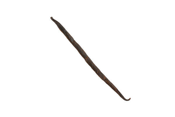 Ванильные стручки изолированы на белом фоне. Ванильные цветы и семена. ванильный боб. Ароматические пряные специи для выпечки и десертов. Приправа. Пространство для текста. Копировальное пространство