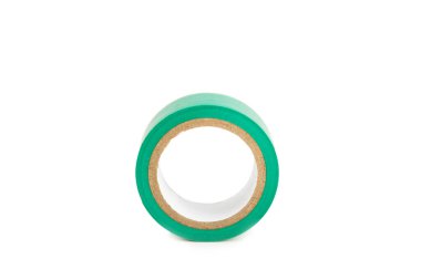 Parlak renkli arka plandaki bant yalıtılıyor. Farklı renkte izolasyon bantları. Yalıtım bandı. İnşaat aletleri. Elektrikçi aletleri. Bir parça koli bandı. Metin için boşluk. Boşluğu kopyala.