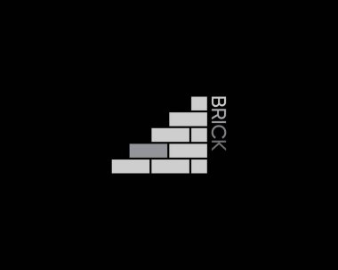 Brickwork logo tasarım şablonu. İnşaat ve yapı için tasarım.