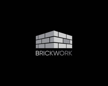 Brickwork logo tasarım şablonu. İnşaat ve yapı için tasarım.