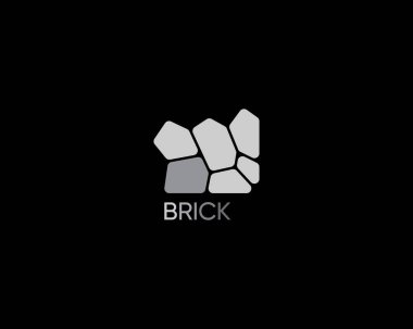 Brickwork logo tasarım şablonu. İnşaat ve yapı için tasarım.