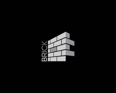 Brickwork logo tasarım şablonu. İnşaat ve yapı için tasarım.