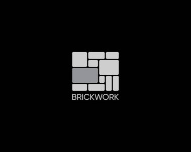 Brickwork logo tasarım şablonu. İnşaat ve yapı için tasarım.