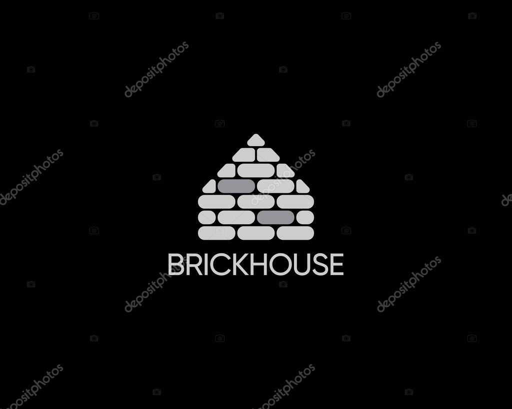 Brickwork logo design template. Design for construction and structure.