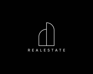 İş kimliği için emlak logosu tasarımı şablonu. Modern gayrimenkul, ev, apartman, inşaat, emlak logosu tasarımı konsepti.