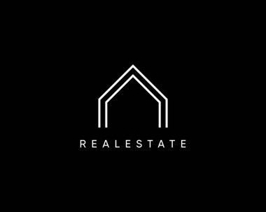 İş kimliği için emlak logosu tasarımı şablonu. Modern gayrimenkul, ev, apartman, inşaat, emlak logosu tasarımı konsepti.