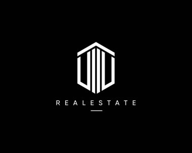 İş kimliği için soyut vektör oluşturma logosu tasarımı. Modern şehir binası, apartman, mimari, inşaat, şehir manzarası, gökdelen, ikamet, planlama ve yapı vektörü sembolü.