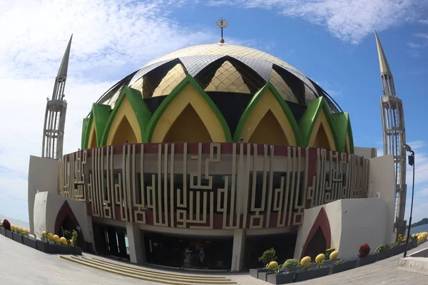 Mesquita Flutuante Pare Pare City Indonésia Mesquita Com Arquitetura Interessante — Fotografia de Stock