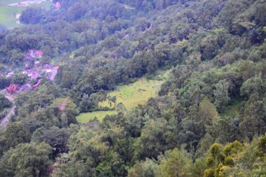 View of the Land above the Clouds (village above the Clouds) Lolai Hills Village and traditional village covered by clouds in the morning before sunrise
