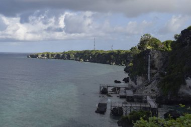rocks on the edge of the sea, the tourist area of Tanjung Bira Indonesia.  asia travel