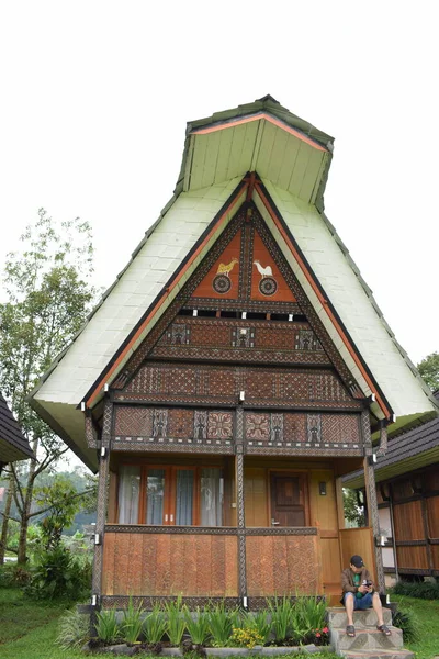 Tongkonan traditional houses and natural scenery in North Toraja tourist sites. Indonesia's natural beauty