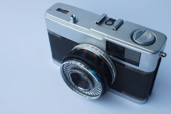 Vintage Fotocamera Geïsoleerd Wit — Stockfoto