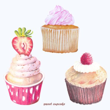 Pastane projene bu suluboya resimle biraz cazibe kat! Menüler, logolar ve daha fazlası için mükemmel.