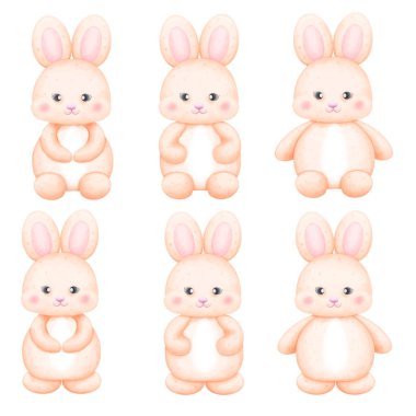 Bu tatlı suluboya tavşan resmiyle projene bahar cazibesini de ekle! Davetiyeler, kartlar ve daha fazlası için mükemmel.