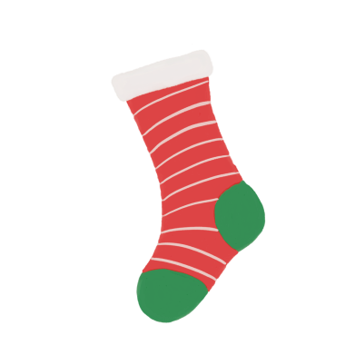 Tatlı el, suluboya Noel çorabı çizmiş. Tatil dekorları ve mevsimlik projeler için mükemmel. Bu şenlikli çorap çizimi Noel ruhunu sıcacık renklerle yansıtıyor..