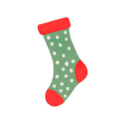 Tatlı el, suluboya Noel çorabı çizmiş. Tatil dekorları ve mevsimlik projeler için mükemmel. Bu şenlikli çorap çizimi Noel ruhunu sıcacık renklerle yansıtıyor..