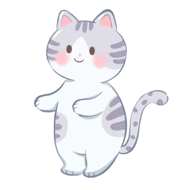 Hoş bir çizgi film kedisi, güzel bir yüz ifadesi, pastel gölgelerle çizilmiş el, mevsimsel yaratıcı projeler için mükemmel.