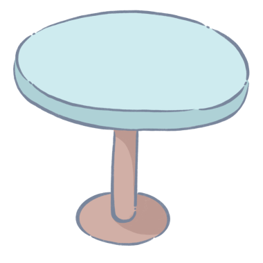 Çocuk odası ya da ev dekorasyonu kavramları için düz elle çizilmiş dekorasyonlu mobilya karikatürü