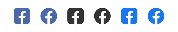 Logo Facebook Icono Azul Las Redes Sociales Logotipo Marca Facebook — Archivo Imágenes Vectoriales