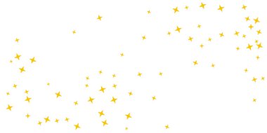 Soyut yıldız deseni. Sarı xmas konfeti arkaplanı vektör düz tarzı.