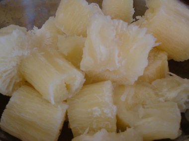 Arka plan odağı Enfes kaynamış kasava