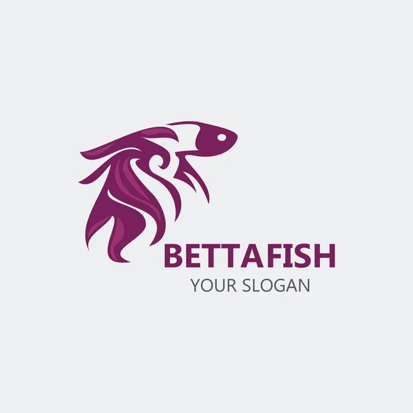 Betta Peixe Moderno Logotipo Estilo Design Vetor Imagem Ilustração —  Vetores de Stock