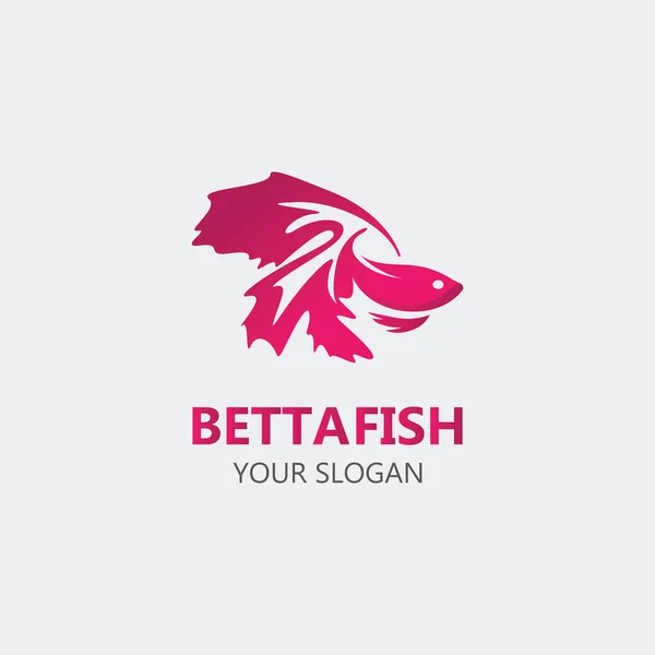 Betta Ryby Nowoczesne Logo Styl Projekt Wektor Obraz Ilustracja — Wektor stockowy