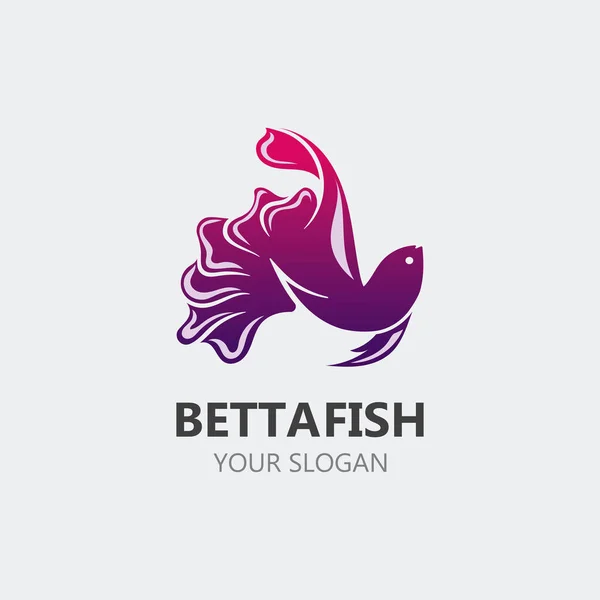 Betta Ryby Nowoczesne Logo Styl Projekt Wektor Obraz Ilustracja — Wektor stockowy