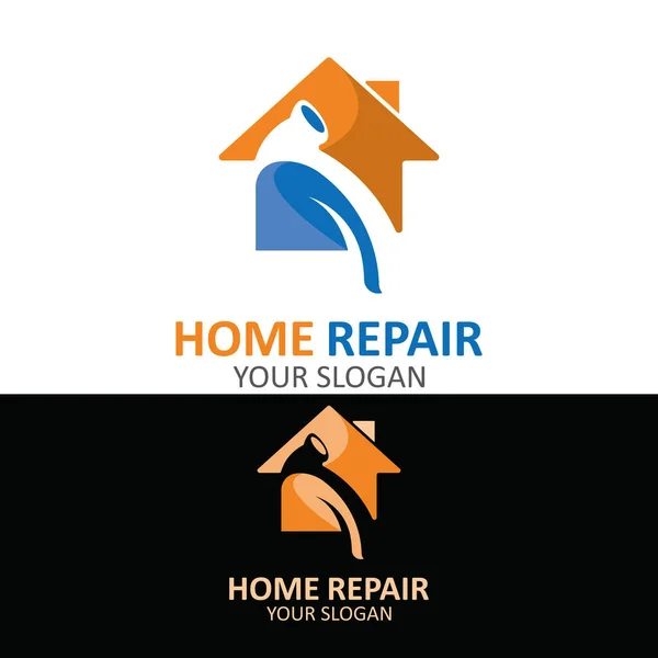 Home Reparación Logo Diseño Vector Con Plantilla Servicio Handyman Ilustración de stock