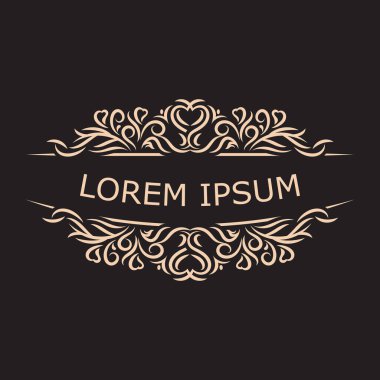 Luxury Logo template flourishes elegant ornament Fashion vector illustration