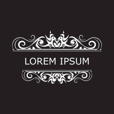 Luxury Logo template flourishes elegant ornament Fashion vector illustration