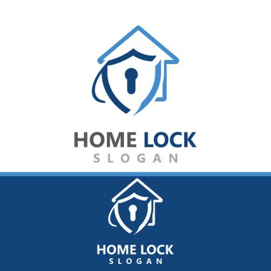 Ev Kilidi Yaratıcı logosu iş şablonu için güvenlik anahtarı koruma kavramı