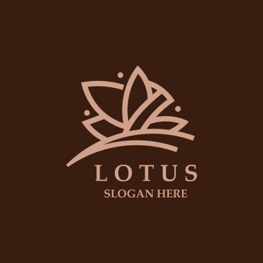 Çiçek Lotus çizgisi sanat güzelliği basit ve modern logo şablonu vektörü