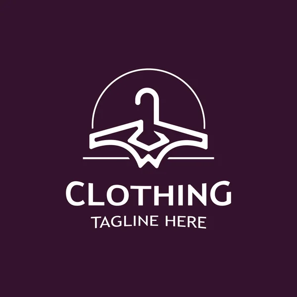 Odzież Logo Fashion Design Hanger Concept Kreatywny Prosty Sklep Moda — Wektor stockowy