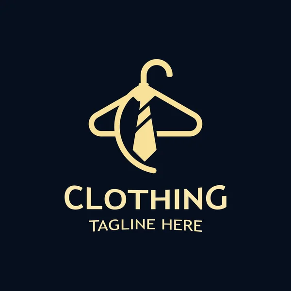 Odzież Logo Fashion Design Hanger Concept Kreatywny Prosty Sklep Moda — Wektor stockowy
