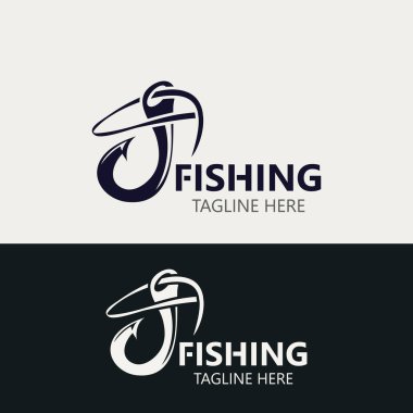 Kanca Balıkçılık logosu sade ve modern klasik kırsal vektör tasarım biçimi örnekleme