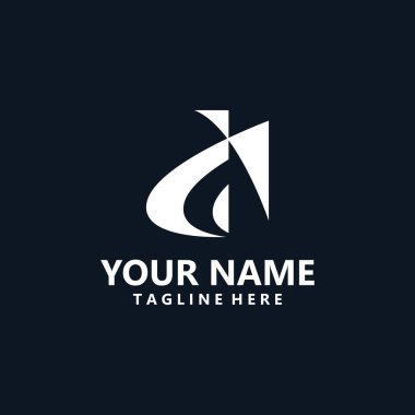 Harf AJ, JA İlk Logo, Modern Minimalist Logotype Vector, Kimlik Tasarım Elemanı