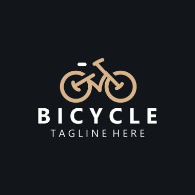 Bisiklet logosu tasarım ilhamı. Bisiklet mağazası Kalite simgesi vektörü