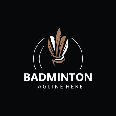 Badminton Shuttlecock logo tasarımı Spor logosu ve Badminton Şampiyonluk Kulübü,