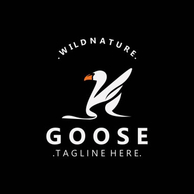 Animal Goose kuş doğa logosu ve modern tarz ilham. premium tasarım