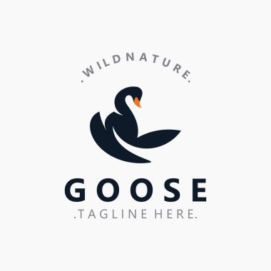 Animal Goose kuş doğa logosu ve modern tarz ilham. premium tasarım