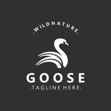 Animal Goose kuş doğa logosu ve modern tarz ilham. premium tasarım
