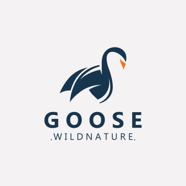 Animal Goose kuş doğa logosu ve modern tarz ilham. premium tasarım