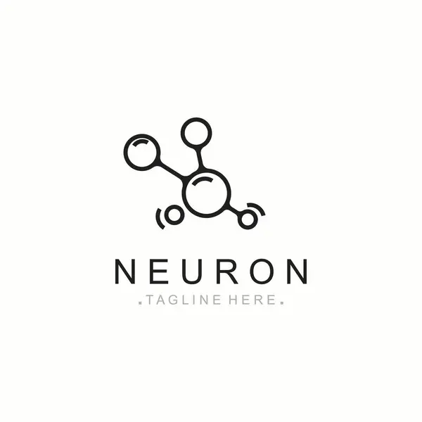 stock vector Neuron logo or nerve cell healthy abstract molecule design template 