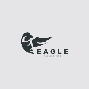 Kartal Logosu minimalist tasarım şablonu. Falcon Logotype Amblem Kimliği